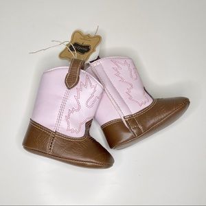 Mud Pie Pink Baby Cowboy Boots